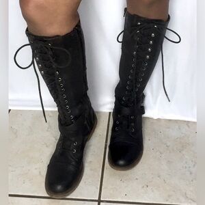 COPY - Mossimo black lace up combat boots